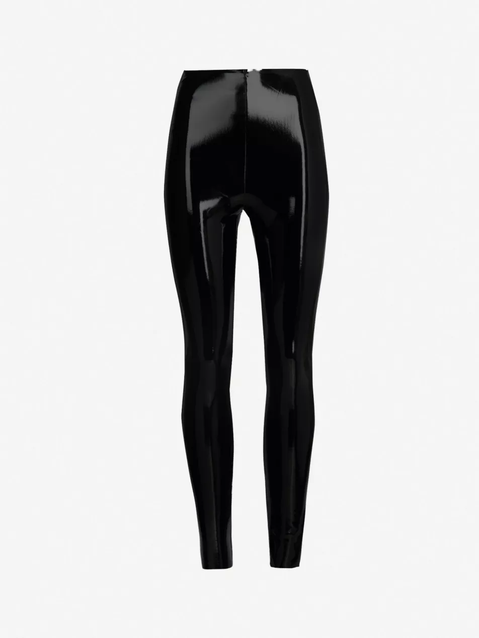 Patent Faux-Leather Leggings