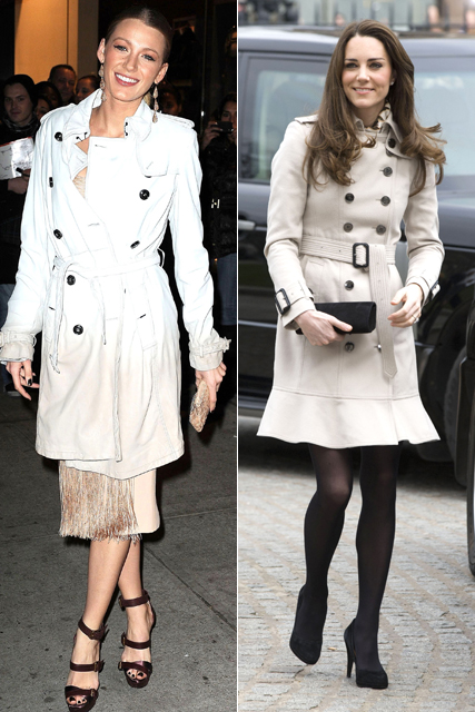Onmiddellijk kleurstof routine Who wore Burberry best? Kate Middleton Vs. Blake Lively, Emma Watson and  Alexa Chung | Marie Claire UK