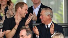 Prince Charles and Prince William share a joke 