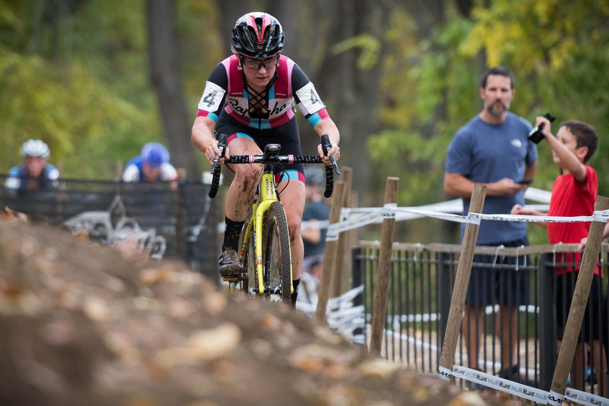 Ellen Noble (Aspire Racing) on the off-camber