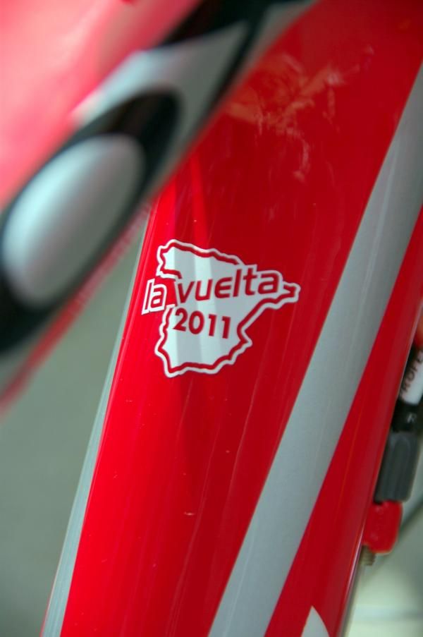 Cobo has a special paint job for his Fuji