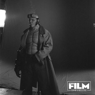 a portrait of jack kesy as hellboy for hellboy: the crooked man