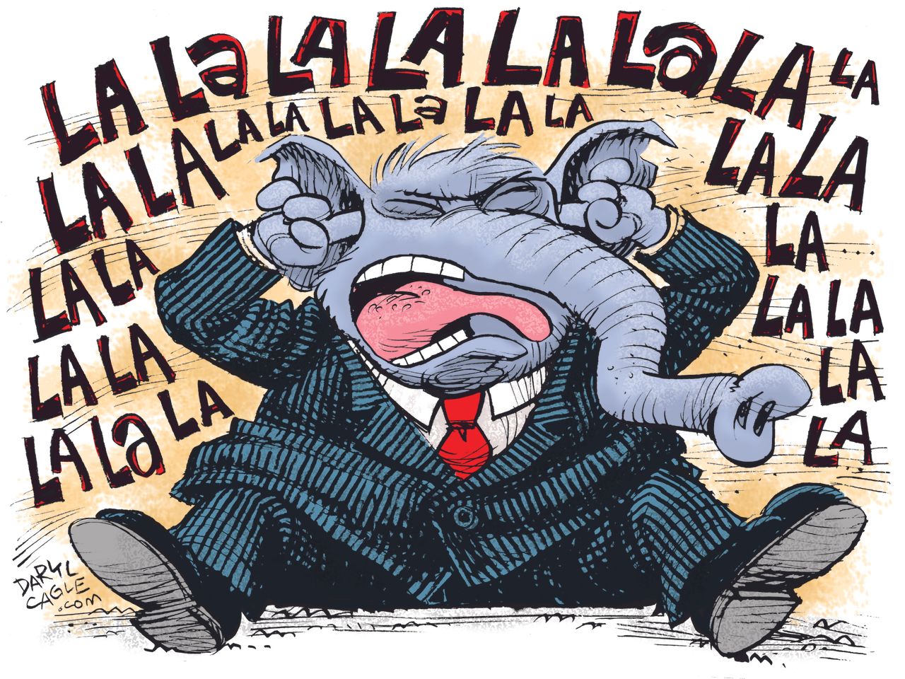 Political Cartoon U.S. Republicans Ears Shut Whistleblower