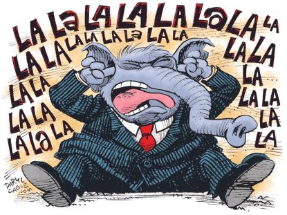 Political Cartoon U.S. Republicans Ears Shut Whistleblower
