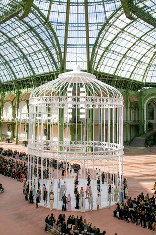 The ambiance at the Chanel spring summer 2025 show at the Grand Palais.