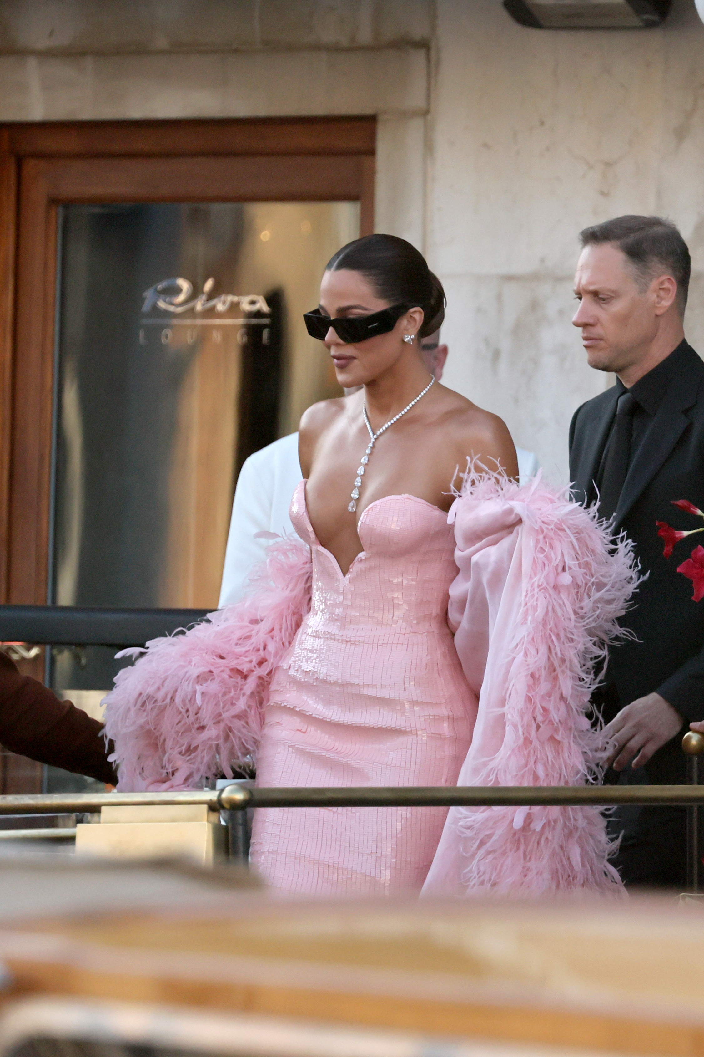 Khloe Kardashian attends the Venice wedding of Jeff Bezos and Lauren Sanchez