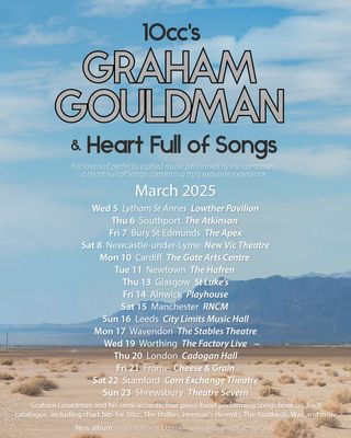 Heart Full of Songs - 2025 UK tour poster