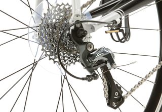 Shimano Tiagra long cage rear mech will handle cassettes with up to 34 tooth sprockets