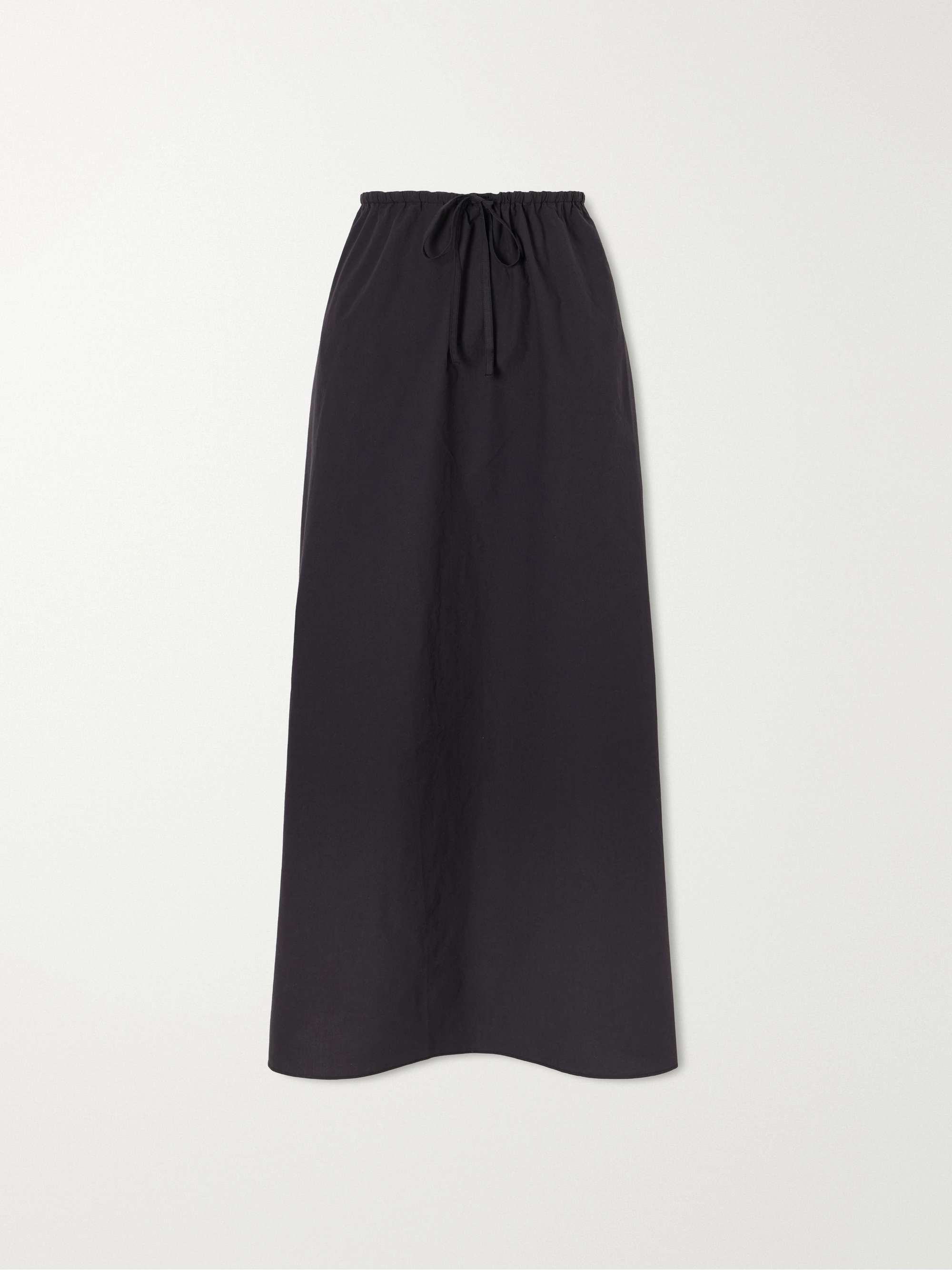 Organic Cotton-Poplin Midi Skirt