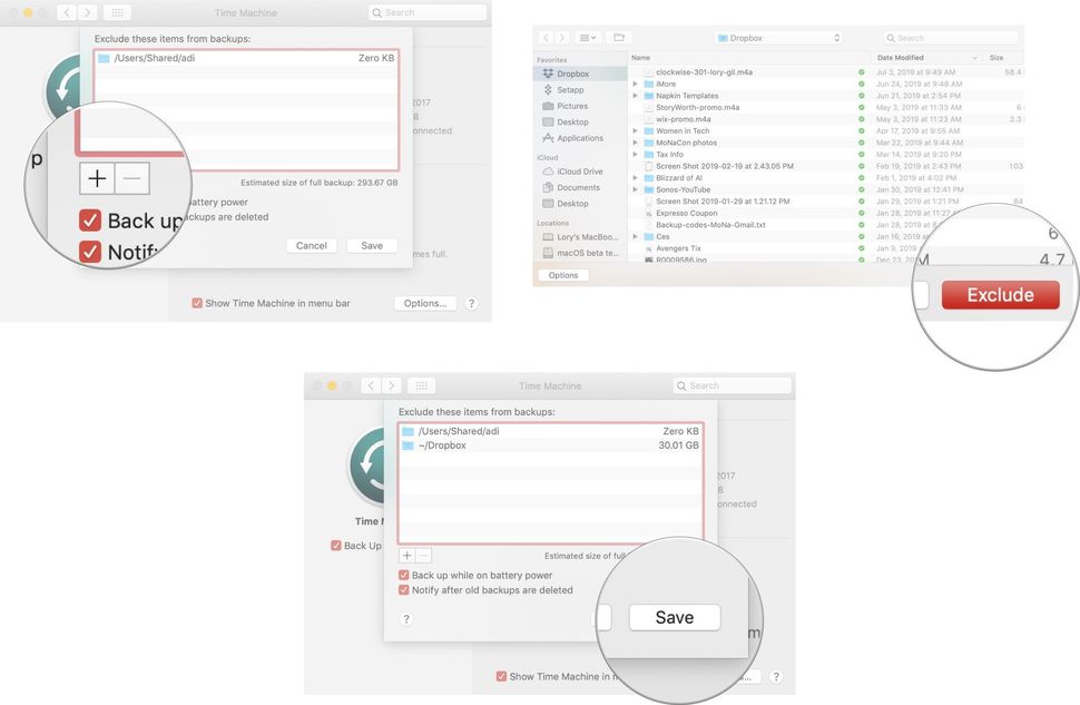 How to exclude files from Time Machine backups iMore