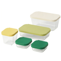 IKEA HAVSTOBIS food container with lid, set of 5
