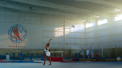 Simone Biles in a scene from Netflix documentary Simone Biles: Rising.