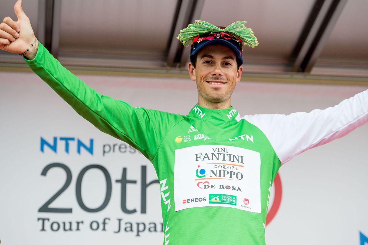 Race leader Marco Canola (Nippo-Vini Fantini)