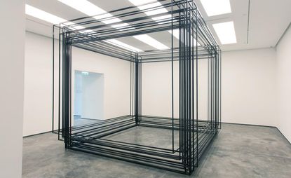 'Murmur', 2014, is one of eleven works by British sculptor Antony Gormley on show at Hong Kong's White Cube gallery.
