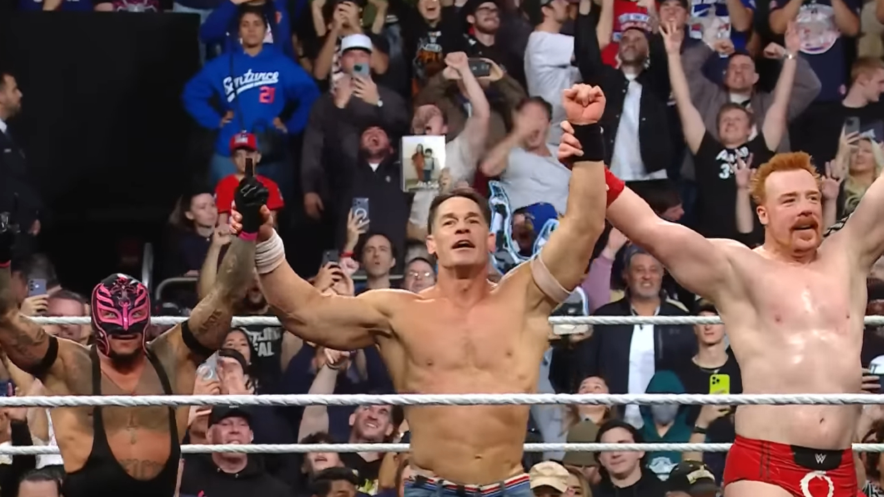 Rey Mysterio, John Cena, and Sheamus on Raw