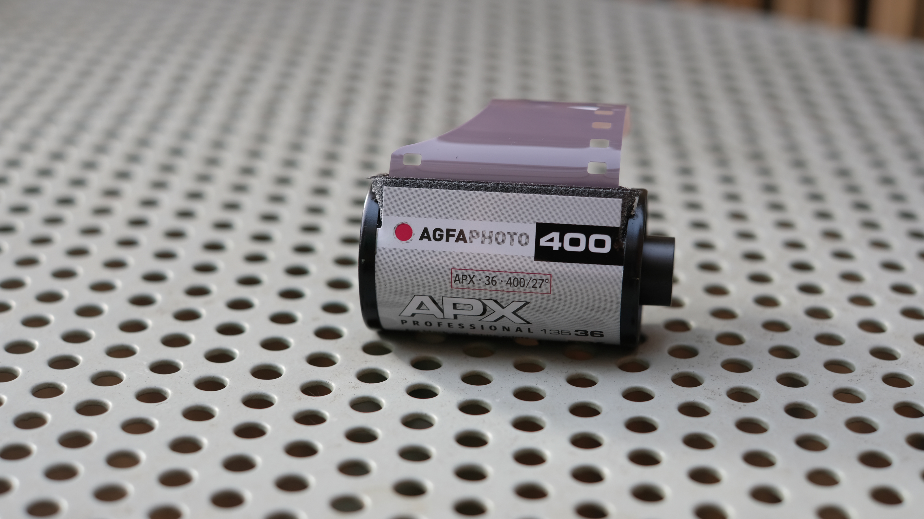 Photograph of AgfaPhoto APX 400 35mm film roll