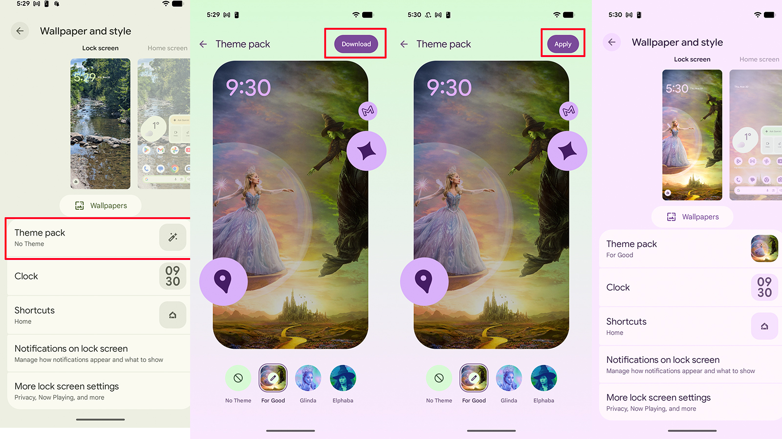 Google Pixel Theme packs