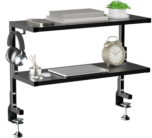 2-Tier Clamp-On Desk Shelf 