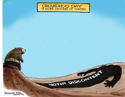 Editorial Cartoon U.S. Groundhog Decision 2016