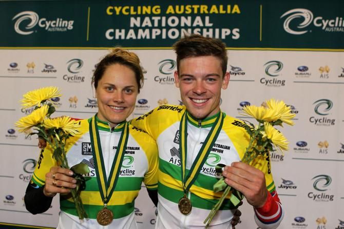 National omnium winners Alexander Edmondson and Ashlee Ankudinoff
