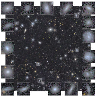 The inset from the header showing some of the dwarf galaxies Euclid found.