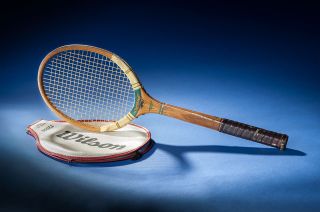 Astronaut Sally Ride used this Dunlop Maxply racquet to play tennis as she advanced to become a nationally-ranked athlete. The racket is now part of the National Air and Space Museum's collection in Washington, D.C.