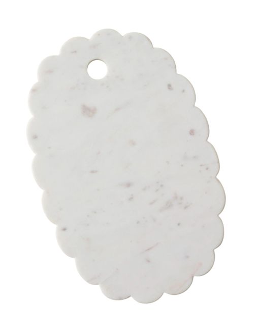 White Marble Scalloped Serving Board