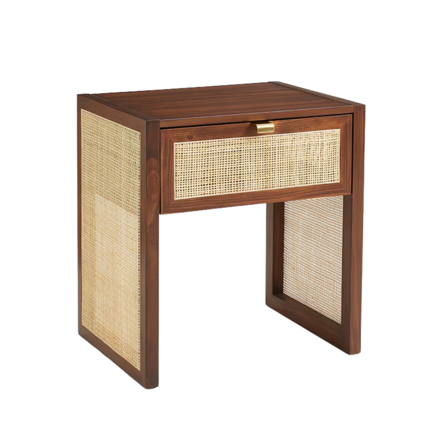 A rattan bedside table from H&M