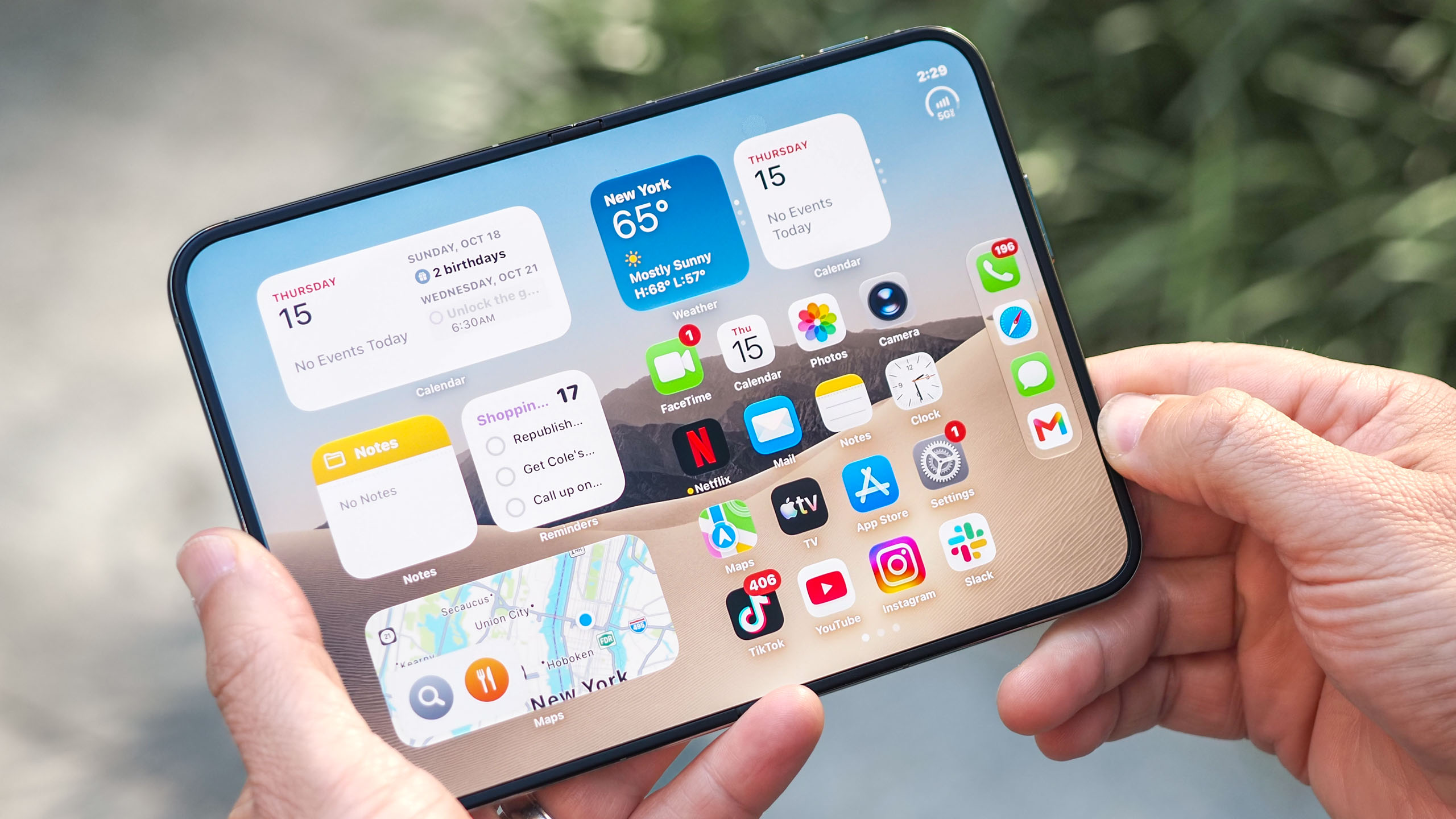 iPhone Duo shown held in hand