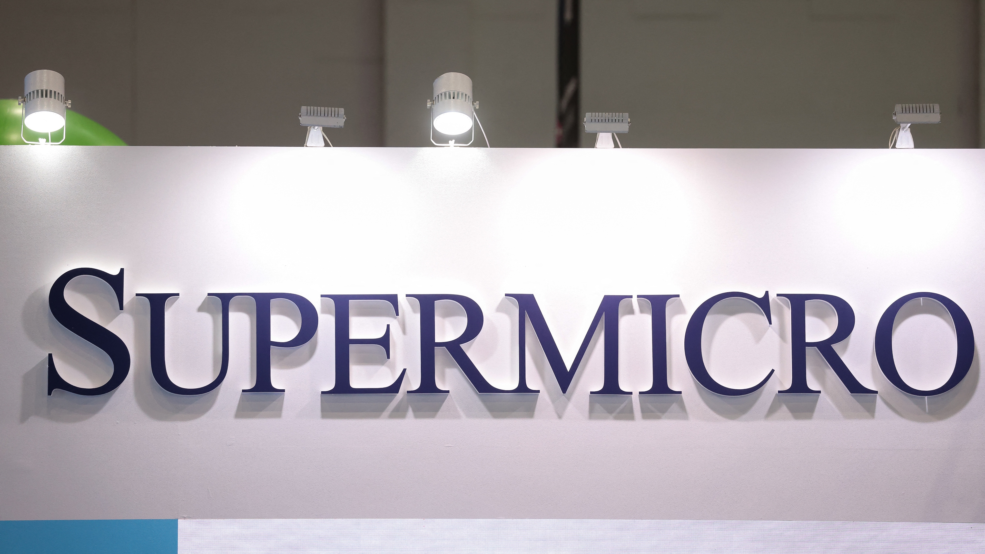 The logo of Supermicro is seen during Computex 2024 in Taipei on June 4, 2024. (Photo by I-Hwa CHENG / AFP) (Photo by I-HWA CHENG/AFP via Getty Images)