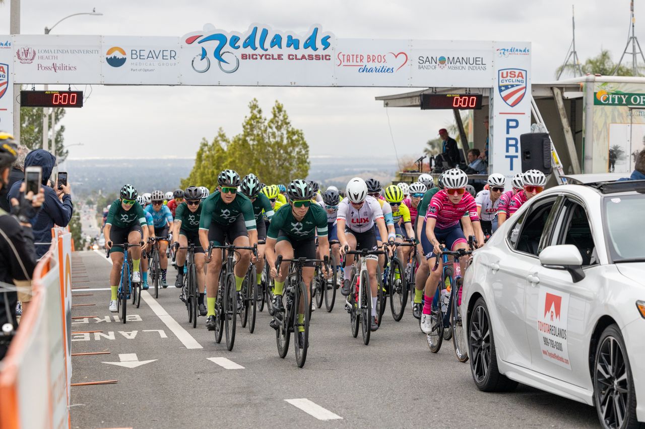 The women's race was neutral through the top of the climb.