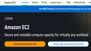 Website screenshot for Amazon EC2