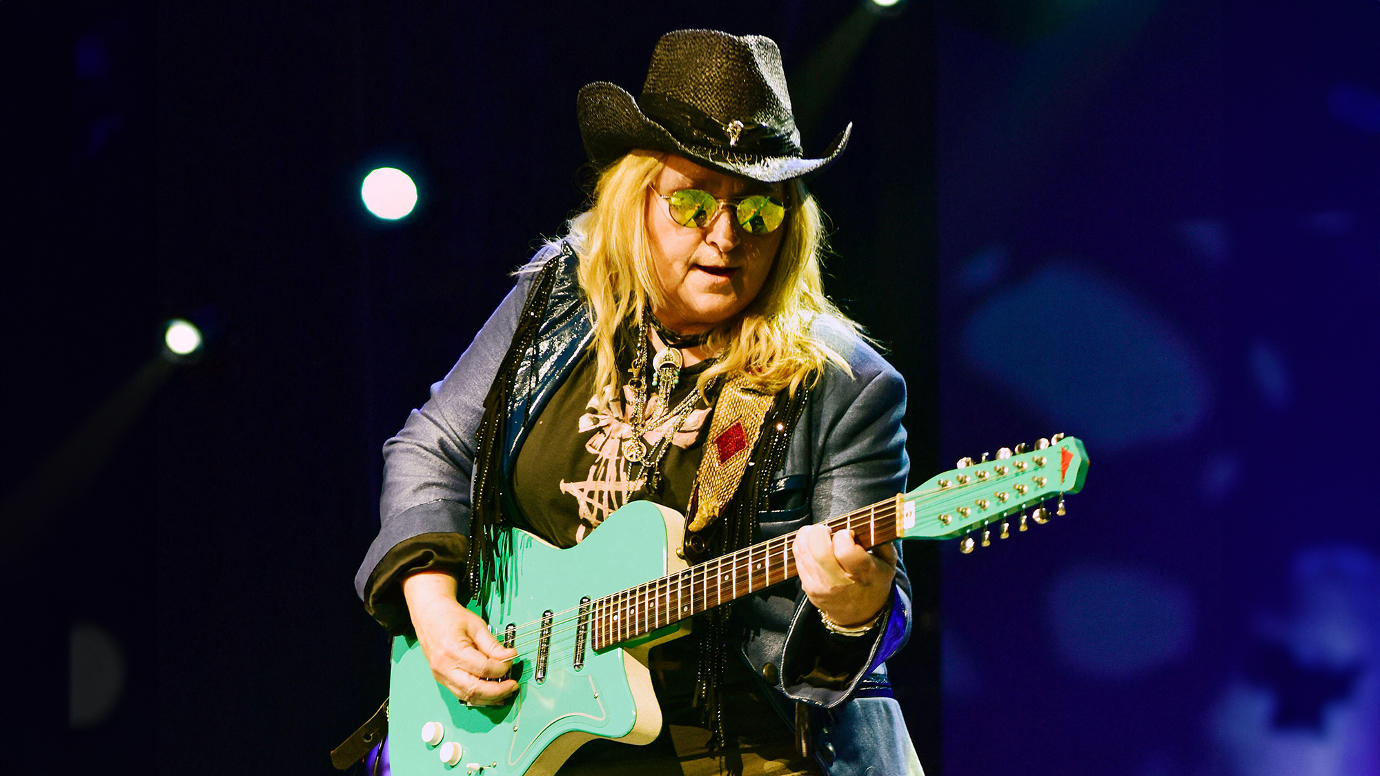 Indio, California, 28 April, 2023- Melissa Etheridge Performing on stage at Stagecoach country music festival.