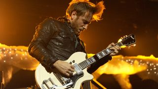 Dan Auerbach with his Supro Martinique