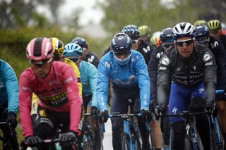 Riders had to endure constant rain on stage 5 of the Giro d'Italia