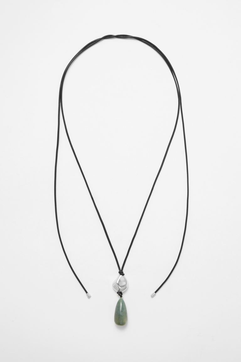 Cord Stone-Pendant Necklace