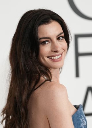 Anne Hathaway at the 2023 CFDA Fashion Awards held at the American Museum of Natural History on November 6, 2023 in New York City