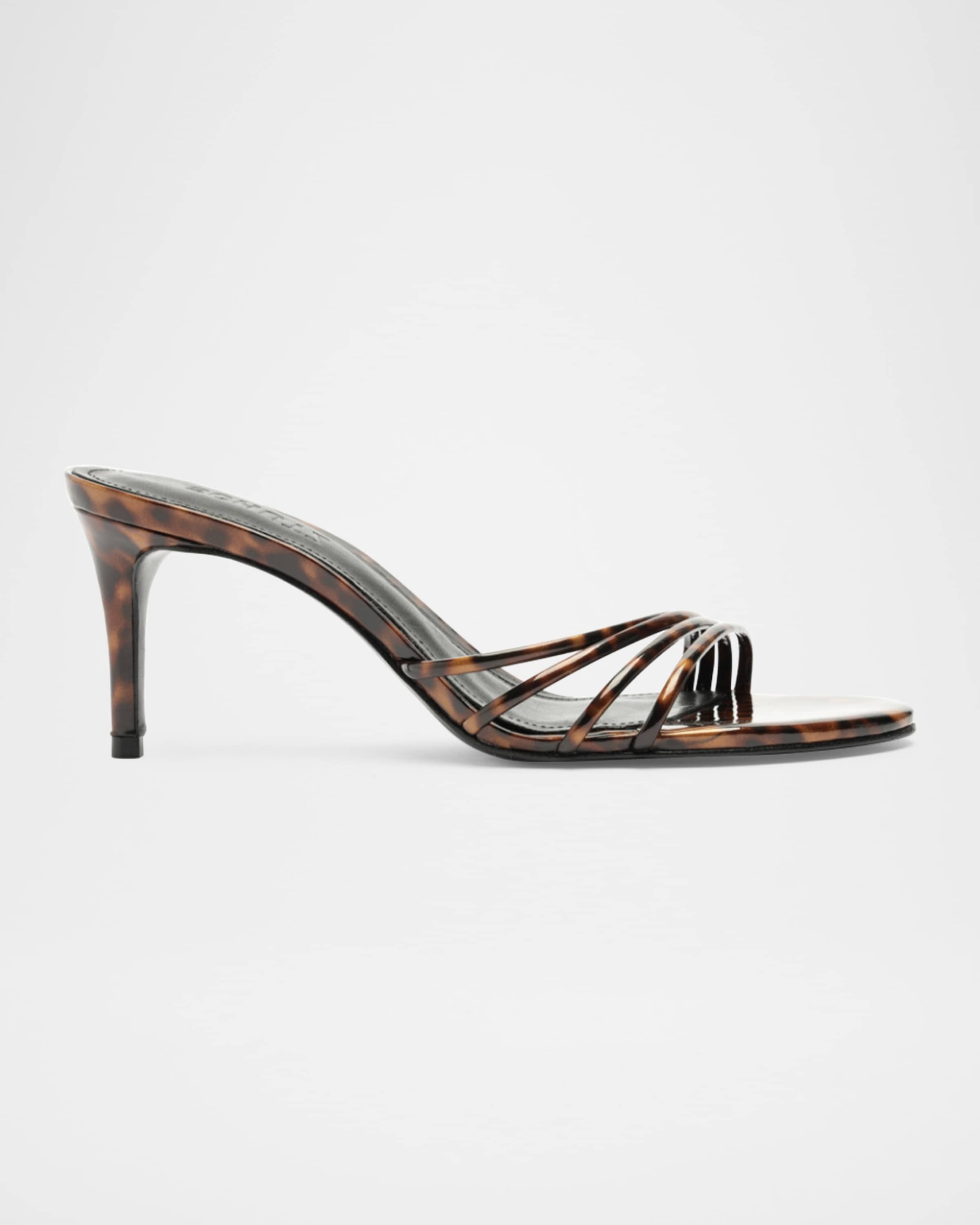 Inez Mule Sandal - 5 / Animal Print / Patent