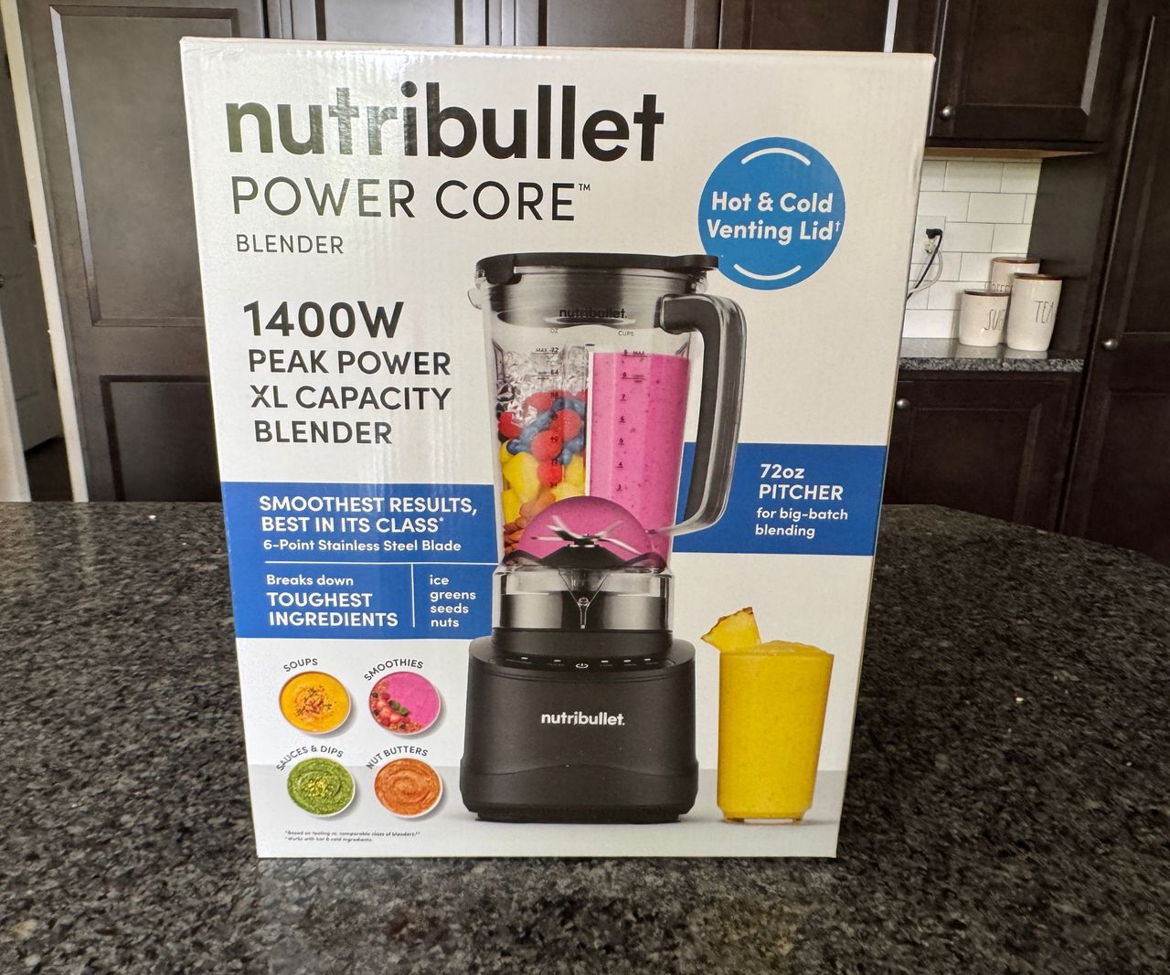 The box for the nutribullet PowerCore XL Blender