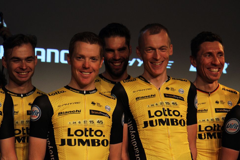 Steven Kruijswijk and Robert Gesink at the presentation