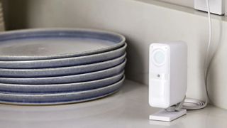 SimpliSafe Indoor camera with privacy shutter.