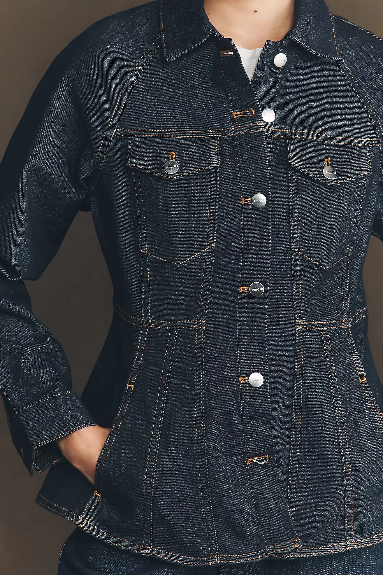 Pilcro Peplum Denim Jacket