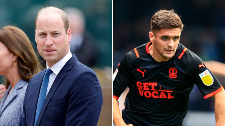 Prince William's heartwarming message for Jake Daniels as Blackpool footballer comes out as gay