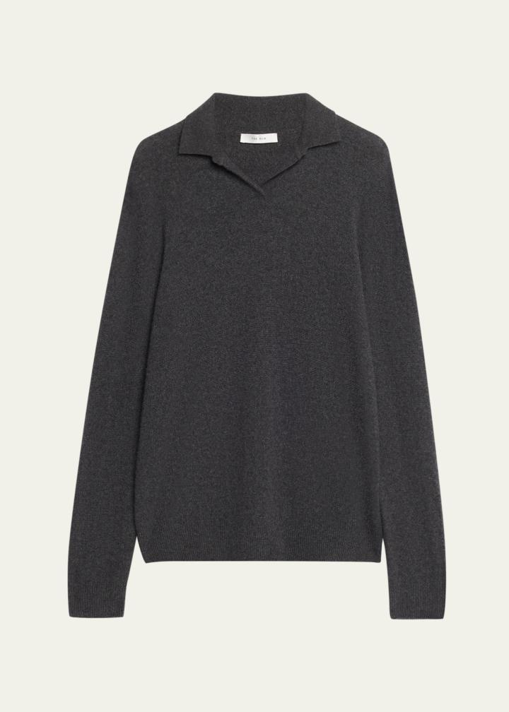 Oashi Cashmere Knit Polo Top