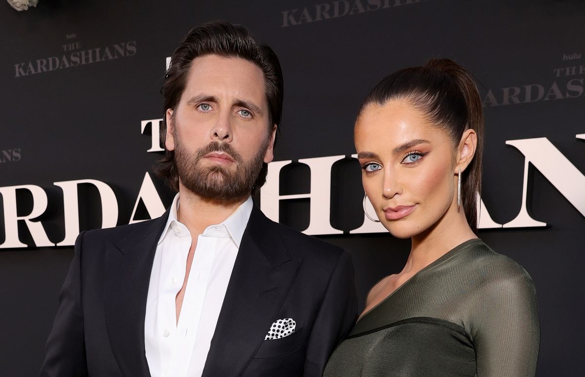 Scott Disick and Rebecca Donaldson attend the Los Angeles premiere of Hulu&#039;s new show &quot;The Kardashians&quot; at Goya Studios on April 07, 2022 in Los Angeles, California