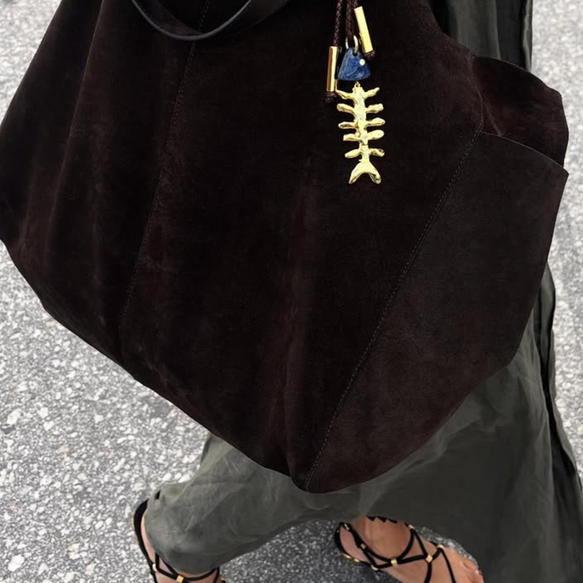Eliou fish bone bag charm