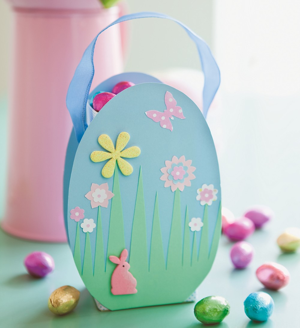 felt egg shaped easter basket