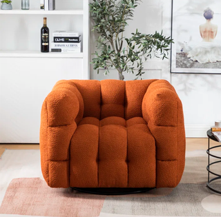 Orange accent chair