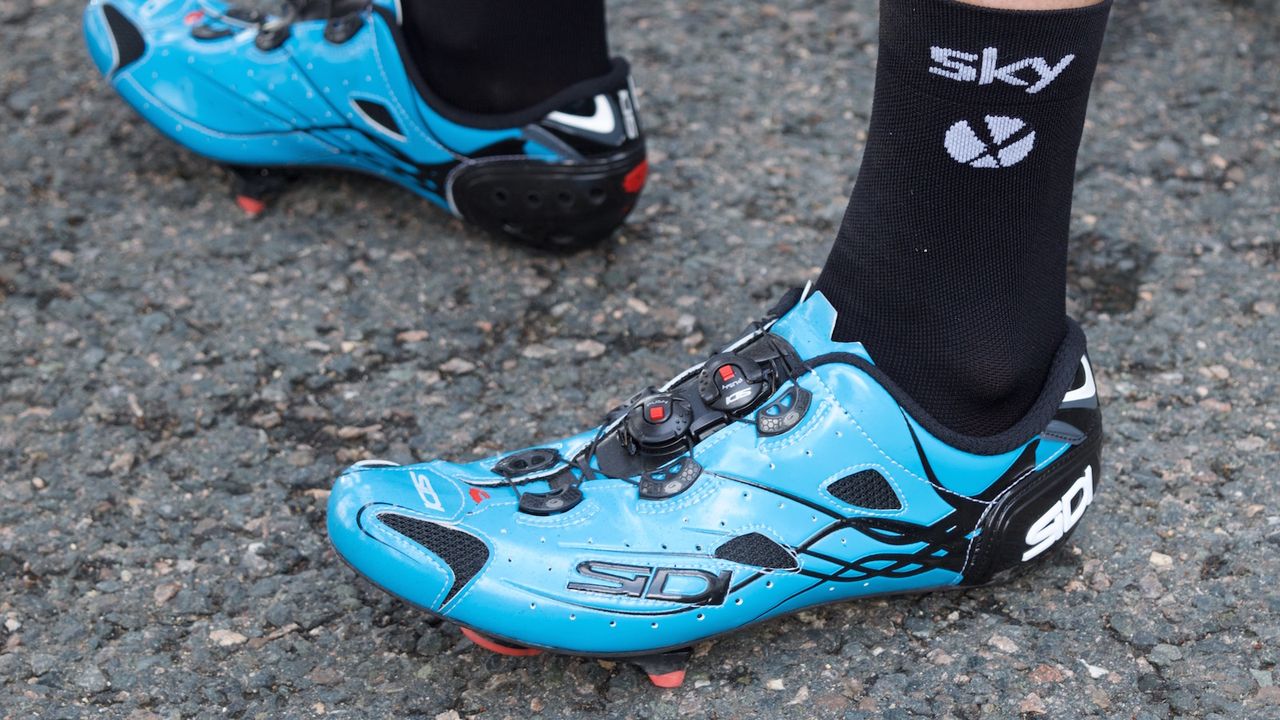 Chris Froome's new Sidi are certainly striking