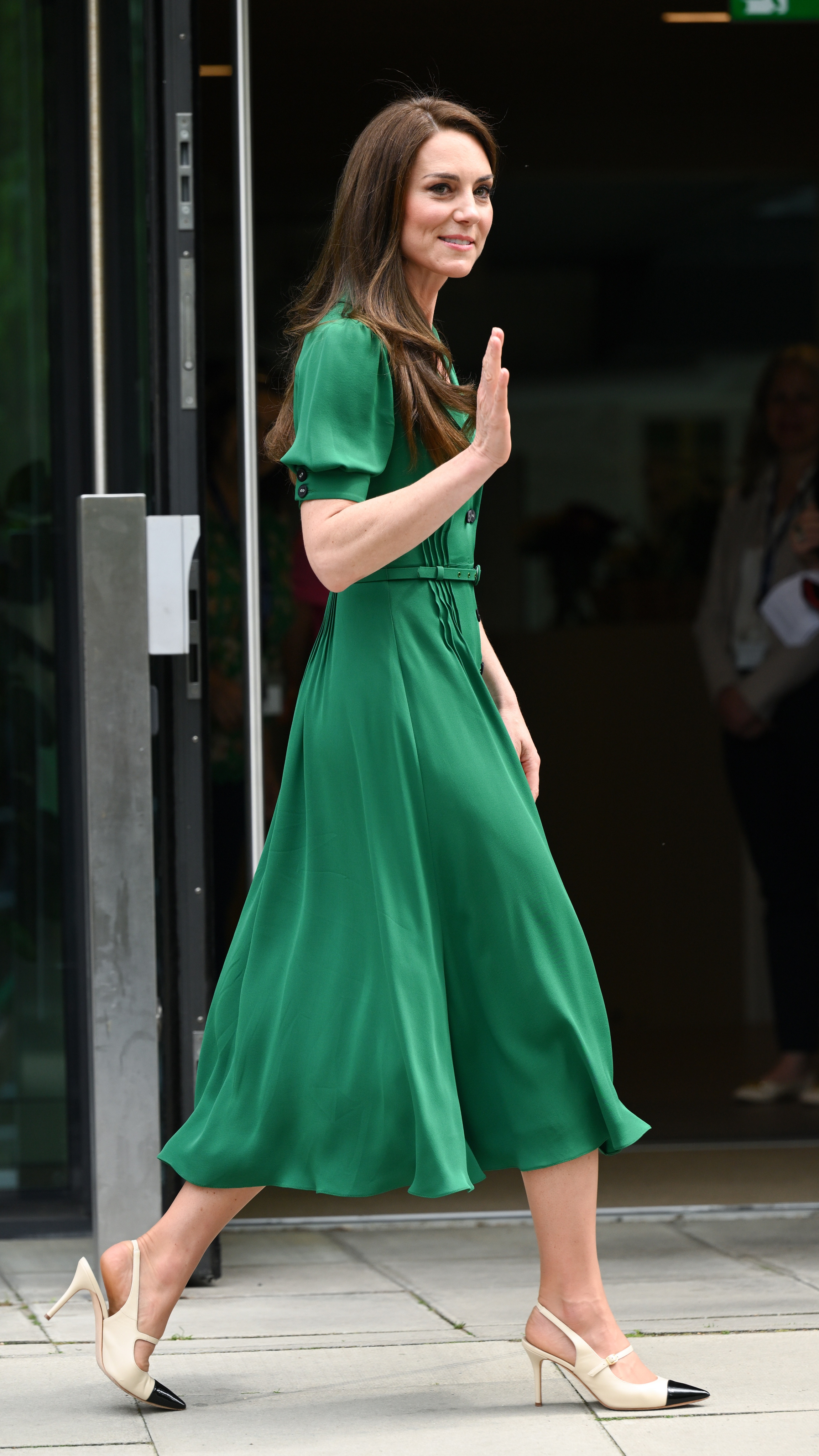 Catherine, Princess of Wales departs after visiting the home of charity Anna Freud, of which she is a patron on May 18, 2023 in London, England. The Princess of Wales is marking Mental Health Awareness Week with visits to two charities this week.